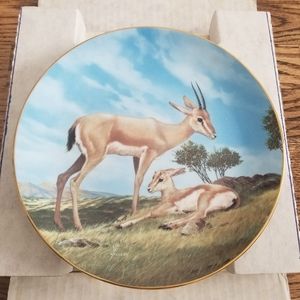 The Slender Horned Gazelle Collector Plate W.S George Rare Nature Grandpacore